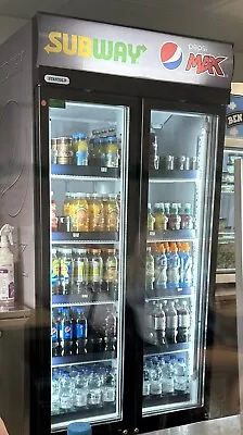 £450 • Buy Display Fridge Double Door Upright Bottle  Drink Cooler