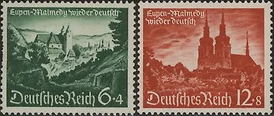 Stamp Germany Mi 748-9 Sc B174-5 1940 WWII Fascism Eupen Malmedy Belgium MH • $6.95