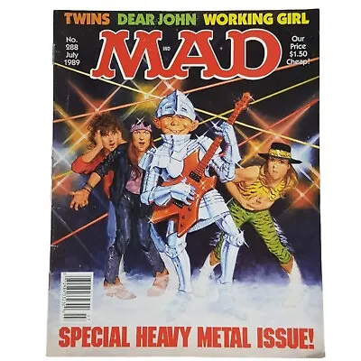 Mad Magazine #288 Jul 1989 Heavy Metal Twins Superheroes Spy Vs Cover Fold-In • $5.39