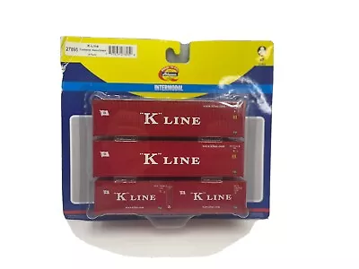 Athearn 27895 HO K-LINE 2 X 40' & 2 X 20'  Intermodal Shipping Containers • $69.99