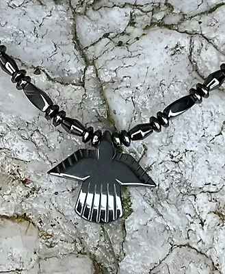 $44.09 • Buy Therapy Black Magnetic Hematite Eagle Magnetic Necklace Strong Magnetic Clasp
