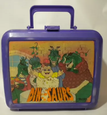 Vintage 1990s Disney Dinosaurs Purple Plastic Lunchbox 90s No Thermos • $22.99