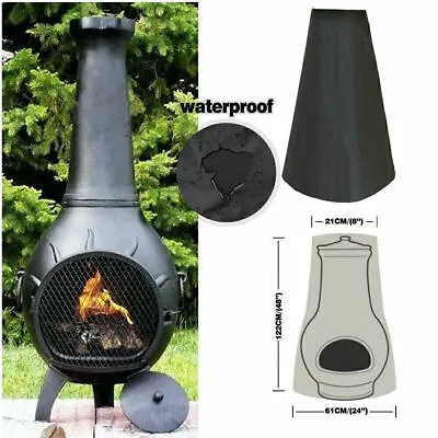 Cover Patio Stove Oven Garden Fireplace Fireplace Cover Protective Cover NEW • £10.99