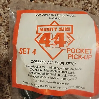 Sealed McDonalds Happy Meal 1990 Mighty Mini 4x4 Wind Up  Pocket Pick-Up Truck • $8.99