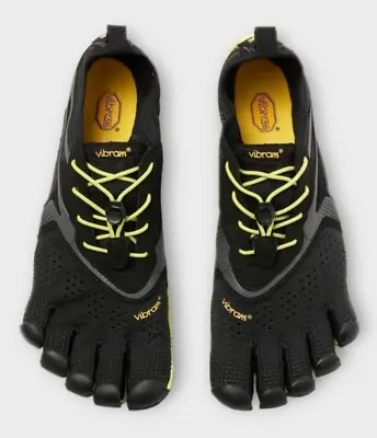 Vibram V-Run Men's Running Shoes Black/Yellow M46 • $109.99