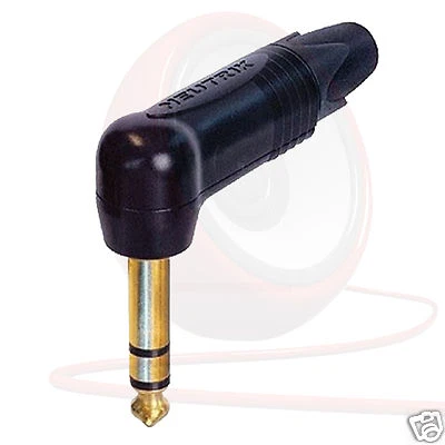 £7.58 • Buy Neutrik NP3RX-B Right Angle 1/4'' TRS Stereo Jack Connector. 6mm Balanced Plug