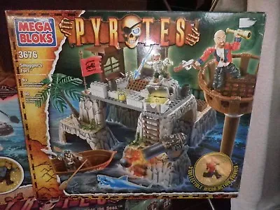 Mega Bloks Pyrates Smugglers Fort 3676 60 Piece Pirate Fort Construction Set MIB • £49.99