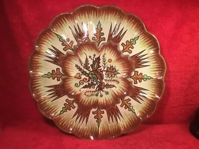 Antique French Majolica Quimper Master Oyster Platter 24 Oysters • $805.50