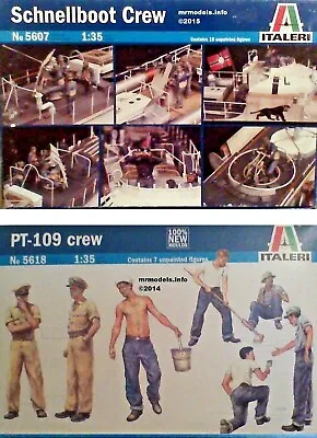 Italeri 1/35 Boat Crew Figures New Plastic Model Kit 1 35 Mr Models • £14.95