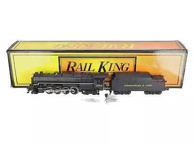 MTH 30-1128-1 O Gauge C&O 2-8-4 Berkshire Steam Locomotive & Tender With PS1 EX • $233.74