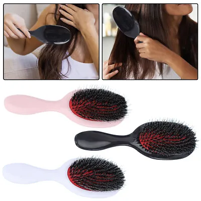 Hair Extension Brush Hairdressing Comb Anti Static Soft Bristle Teasing Hair • £5.49