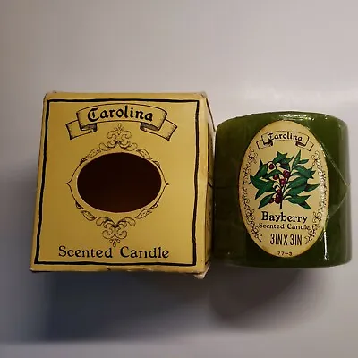 Vintage Carolina Soap & Candle Makers Bayberry Candle 3 X 3  NEW • $12.35