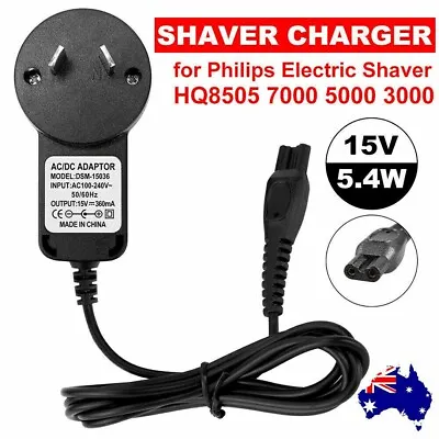 $15 • Buy 15V Shaver Charger Charging Power Adapter Cord Fit For Philips HQ8505 7000 5000