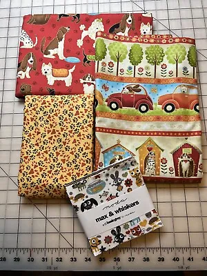 Moda Max & Whiskers By Basicgrey 1 Charm Pack & 4.5 Yards Of Fabric • $39