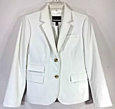 J.CREW Size 4P/2 Schoolboy Blazer In White Floral Matelasse Style A6619 $178 • $53.40