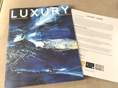 $15 • Buy Luxury Magazine Winter 2019 Zao Wou-Ki Artist Black Card Members  208 Pages New