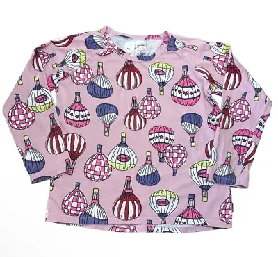 Bonds Girls Top Sz 7 Pink Long Sleeved Hot Air Balloon Q4 • $15.20