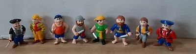 Lot Of  8 Vintage SOMA Mini Rubber 2  Pirate Figures ~ Each Different  • $15.99