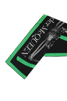 $469.70 • Buy Alexander McQueen Women's BLACK LIGHT GREEN Scarf One Size BLACK LIGHT GREEN