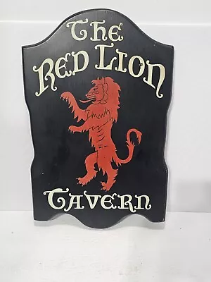 Vintage The Red Lion Tavern Wood Bar Sign By Cornwall Wood Products RARE  • $399.99