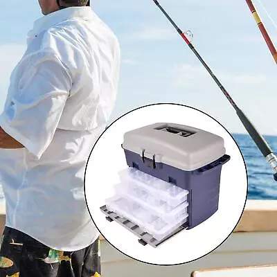 Fishing Tackle Box Removable Fishing Case For Bank Fishing Saltwater Fishing • $92.97