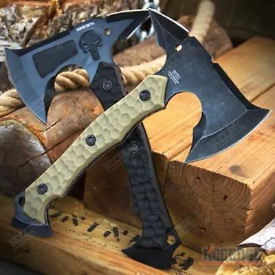 10   SKULL FULL TANG Tactical Hunting Camping Survival Axe W/ Spike • $28.09