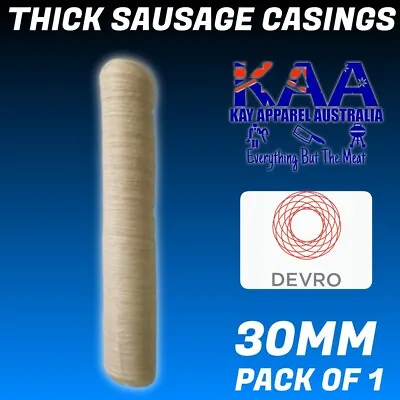 $7 • Buy DEVRO Pack Of 1 Thick Collagen Sausage Casings 30mm Butcher/Home Butchers/Hunter