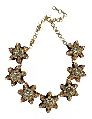 J. Crew  Petal Burst  Faux Tortoise Shell Flower Necklace • $20