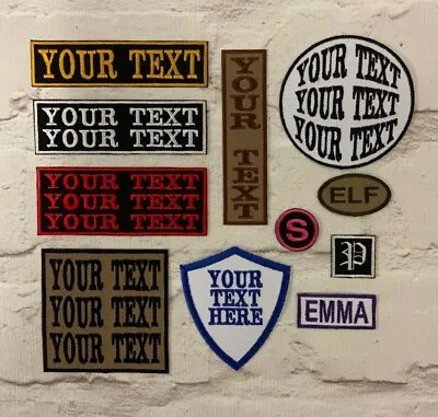£1.56 • Buy Personalised Woven Cloth Canvas Cordura Style Embroidered Iron On Name Patch Tag