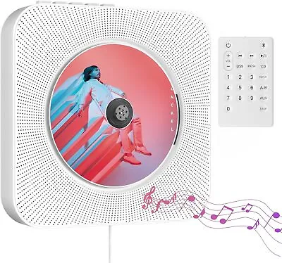 Bluetooth CD Player With HIFI Speaker Wall Mountable  For Home FM Radio • £44.99