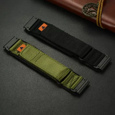 22mm Quick Fit Nylon Watch Band Strap For Garmin Fenix 5 6 7 Instinct 2 MARQ • $24.99