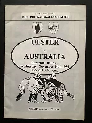 1984 ULSTER (Northern Ireland) V AUSTRALIA Programme • £39.99