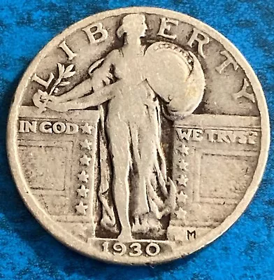 1930  Standing Liberty Quarter - VG Condition - Great Detail. Low Mintage • $13