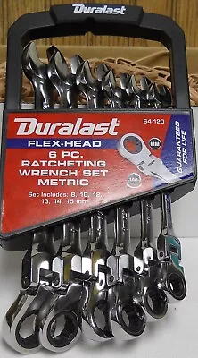 Duralast 6 Piece Ratcheting Flex Head Metric Wrench Set 64-120 • $46.99