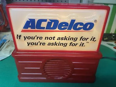 1970's MCM Light-up Logo Top AM/FM Radio Advertising AC DELCO Made In USA • $119.52