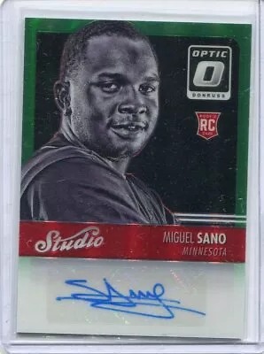 2016 Donruss Optic Studio Signatures Green Miguel Sano Rookie Auto 4/5 • $11.99