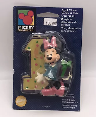 Vtg 1998 Mickey Unlimited Minnie Mouse Birthday One Candle • $14.99