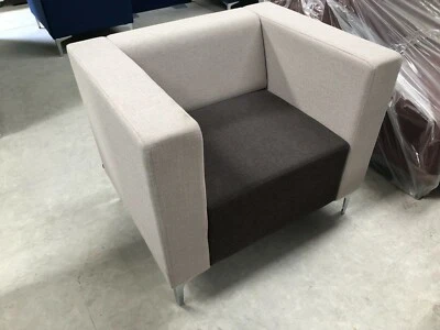 £50 • Buy Brand New Designer Funky Upholstered Two Tone Grey Armchair (1208)