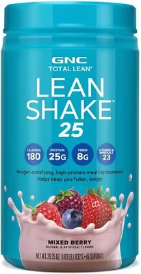 GNC Total Lean Lean Shake 25 Hunger Satisfying Protein Shake Mixed Berry 1.83LB • $56.99