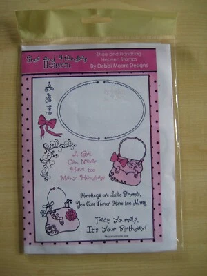 £6 • Buy Debbi Moore Designs Clear Acrylic Stamps - Shoe & Handbag Heaven - Birthday Shop