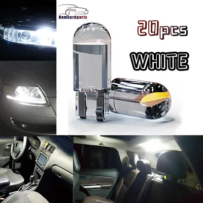20x White LED T10 194 168 W5W Interior Car Trunk License Plate Light Map Bulbs • $4.90
