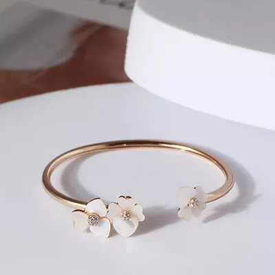 Kate Spade Gold Plated Mother Of Pearl Flower Cuff Bracelet • $23.69