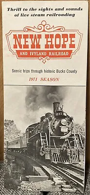 $6.95 • Buy 1971 New Hope Ivyland Railroad Brochure Timetabe Bucks County Pennsylvania