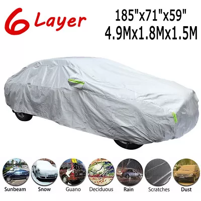 Universal Car Cover Waterproof All Weather Protection Snow Dust Sun UV Resistant • $69.05