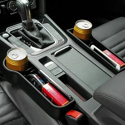 $19.99 • Buy 2X Car Seat Gap Catcher Filler Storage Box Pocket Organizer Holder ABS SUV -US