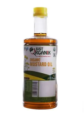 Just Organik Wood Cold Pressed Unrefined Mustard Oil 1 Liter • $16.99