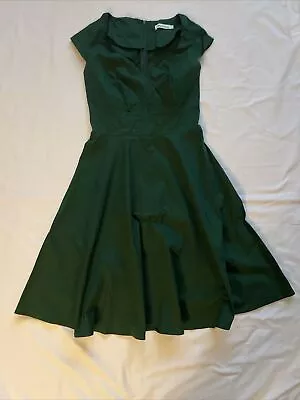 £7.99 • Buy Bbonlinedress Women's 50s 60s A Line Rockabilly Dress  Size S Green