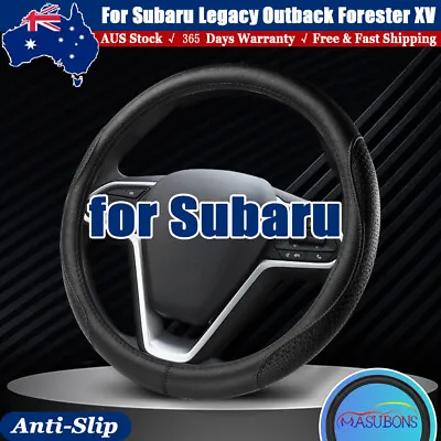 Genuine Leather Steering Wheel Cover For Subaru Legacy Outback Forester XV 15'' • $37.43