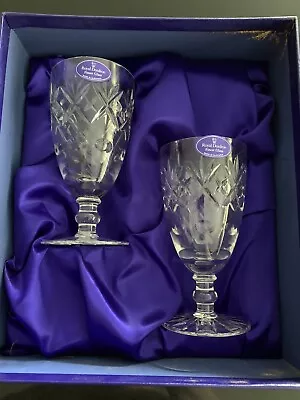 Royal Doulton Crystal Glasses Set 2 Gift Box  • $50