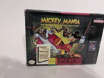 *Sealed*Mickey Mania: The Timeless Adventures Of Mickey Mouse (Super Nintendo... • $250